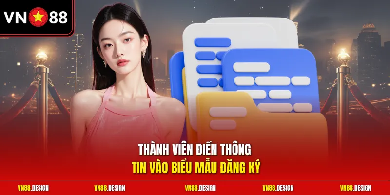 Thành viên điền thông tin vào biểu mẫu đăng ký