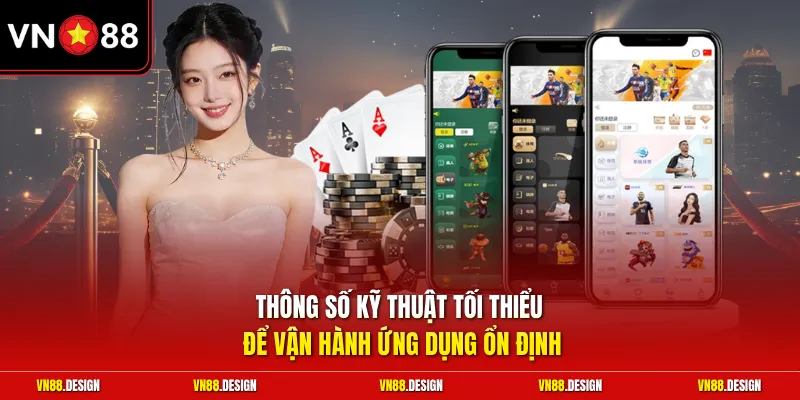 Thông số kỹ thuật tối thiểu để vận hành ứng dụng ổn định